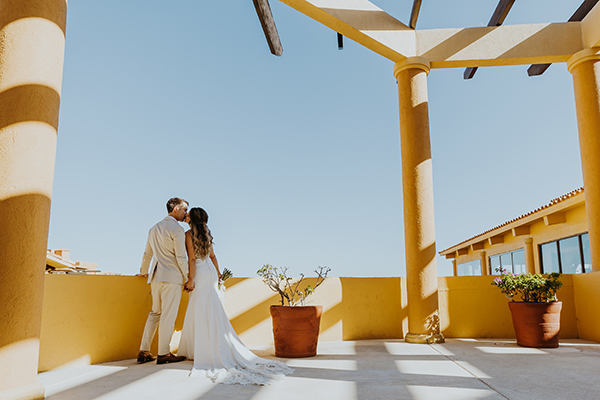 Fiesta Americana wedding setup in Cabo San Lucas — resort grounds